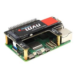 Geekworm X1015 PCIe toM.2 Key-M NVMe SSD PIP TOP for Raspberry Pi 5 image 1