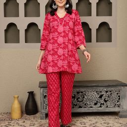 BANDIA Printed Pure Cotton Tunic & Trousers Co-ords-picture-16