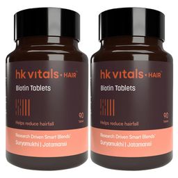 HealthKart HK Vitals Biotin (10000 mcg) 90 tablet(s) Unflavoured - Pack of 2-12