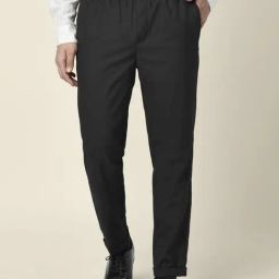 Richard Parker By Pantaloons Black Slim Fit Trousers-image-6