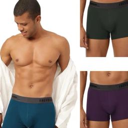 Freecultr Multi Comfort Fit Trunks - Pack of 3-picture-36