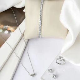 Joker & Witch Silvered Rhinestone Jewellery Set-28