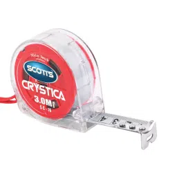 SCOTTS Crystica 3m x 16mm Measuring Tape Red, SC-16 Pack of 10-24