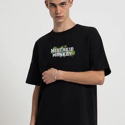 MISCHIEF MONKEY Men Typography Printed Round Neck Pure Cotton T-shirt-picture-10