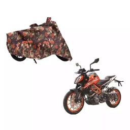 Auto Pearl Waterproof Two Wheeler Cover For KTM Duke 390 ABS (Green & Multi Color)-image-99