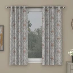@Home 'Grace' Brown Polyester 5 Ft Window Curtain - Set of 2-image-29