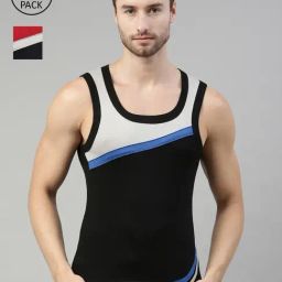 Dixcy Scott Originals Multi Cotton Regular Fit Vest - Pack Of 2-image-94