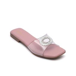 Shoestail Women Embellished Open Toe Flats-33