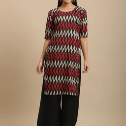 7Threads Women Ethnic Motifs Printed Floral Crepe Kurta-image-49