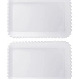 White Gold White Porcelain Platter - Set of 2-14