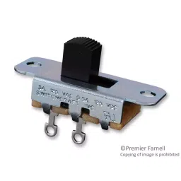 SWITCHCRAFT/CONXALL Switch, Slide, Spst, 3A, 125V, Panel, 46202LRX-picture-1