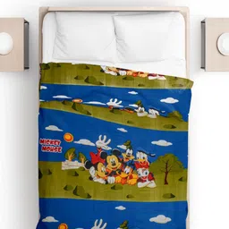 Threadwear Multicoloured & Multicoloured Cartoon Characters AC Room 300 GSM Double Bed Dohar-picture-1