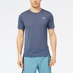 New Balance Blue Regular Fit Sports T-Shirt-image-50