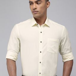 Arrow Manhattan Slim Fit Opaque Pure Cotton Formal Shirt-image-87