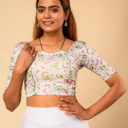Bindigasm's Advi Printed Stretchable Saree Blouse-picture-34