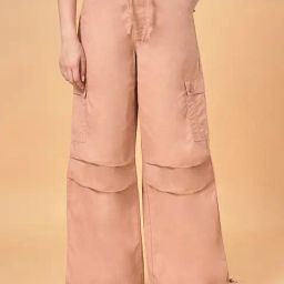 SF Jeans by Pantaloons Beige Cotton Flared Pants-picture-32