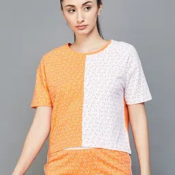 KAPPA Orange & White Cotton Printed Sports T-Shirt-picture-39