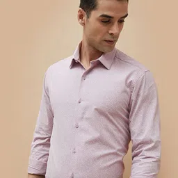 CODE by Lifestyle Men Slim Fit Spread Collar Geometric Printed Cotton Formal Shirt-image-19