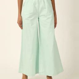 Forever 21 Green Cotton Flared Pants-picture-37