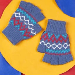 Pantaloons Junior Navy Printed Gloves-image-92