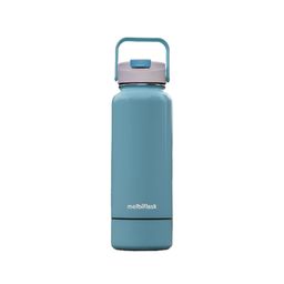 MELBIFY Blue & Grey Single Stainless Steel Solid Double Wall Vacuum Water Bottle-image-16