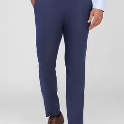 Raymond Men Self Design Slim-Fit Trousers-image-70