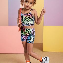 YK Girls Printed Top With Shorts-11