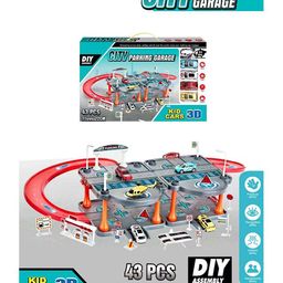 NEGOCIO 43pcs Puzzle Track Car Toy Set, Children's Racing Game Adventure Toy With 4 Plastic Cars, 1 Plastic Airplane, - COLOR MAY VARY-14