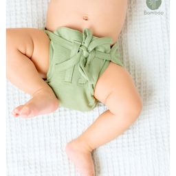 Cocoon Care Unisex bamboo knitted fabric Green cloth nappy with extra padding for Baby 0 to 6 Months-21