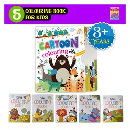 5-in-1 Early Learning Cartoon Colouring Activity Books for Kids, Children and Toddlers(Pack of 5) - English-image-26