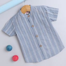 The Magic Wand Cotton Half Sleeves Abstract Printed Shirt - Grey-image-32