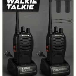 Fiddlerz Walkie Talkie Toy with Rechargeable Battery 2 Way Portable Lightweight Walkie Talkie Radio Fun and Playtime Adventure- Set of 2 (Black)-12