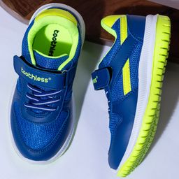 Toothless Colour Blocked Velcro Closure Sneakers - Blue-picture-18