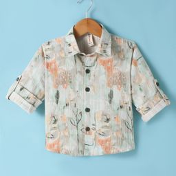 Dapper Dudes Full Sleeves Abstract Printed Shirt - Pista-picture-40