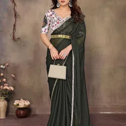 Anouk Mirror Work Border Saree-picture-53