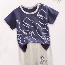 FOREVER FRIDAY Boys Animal Graphic Printed T-shirt with Shorts-image-99