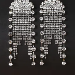DressBerry Geometric Crystals Drop Earrings-46