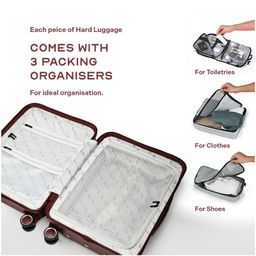 Assembly Hard Trolley Bags Set of 3 | Premium Polycarbonate Cabin 20 inches & Check-in Luggage 24 & 28 Inches with Wide Handle & in-Built TSA Lock-Rover Red image 4