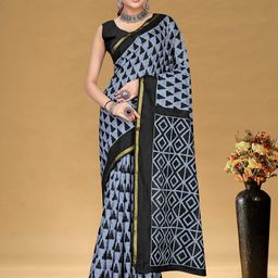 LeeliPeeri Designer Floral Zari Bagru Saree-4