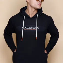 MOUNTAIN COLOURS Men Typography Printed Hooded Pullover-picture-1
