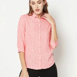 Crimsoune Club Pink Printed Shirt-image-84
