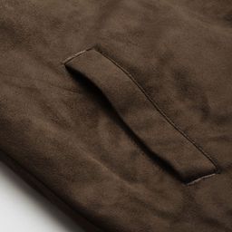 Pierre Carlo Men Colourblocked Suede Open Front Jacket image 3