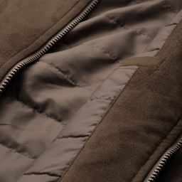Pierre Carlo Men Colourblocked Suede Open Front Jacket image 2
