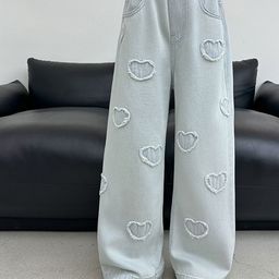 LULU & SKY Girls Wide Leg High-Rise Highly Distressed Jeans-picture-42