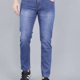 ComfyStyle Men Jean Slim Fit Mid-Rise Light Fade Stretchable Jeans-image-69