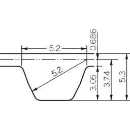 Mitsuboshi 30 mm Width 152 No of Teeths Timing Belt S8M Type Chloroprene Rubber, 300S8M1216G-image-89