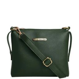 Bagsy Malone Green Solid Medium Sling Handbag-61