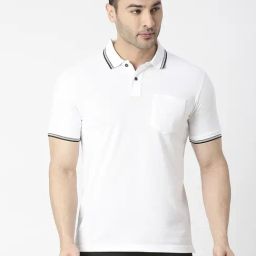 Dragon Hill White Slim Fit Polo T-Shirt-image-98