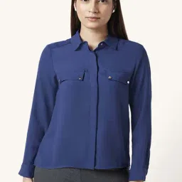 Annabelle by Pantaloons Navy Regular Fit Shirt-image-55