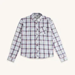 Pantaloons Junior Off-White & Red Cotton Chequered Full Sleeves Shirt-image-96